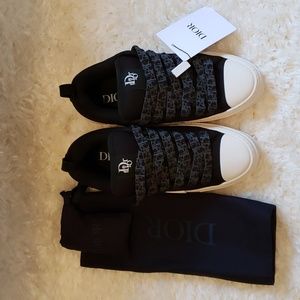 DIOR Mens  B23 SKATER CANVAS black/grey 3SN292ZWC96844 SIZE 44